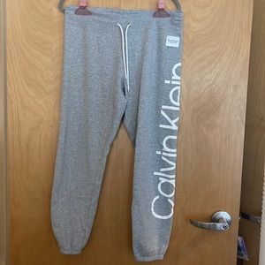 Grey Calvin Klein sweat pants